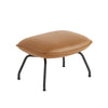 Muuto Doze Lounge Chair w. Ottoman , Refine Leather Cognac/Anthracite Black