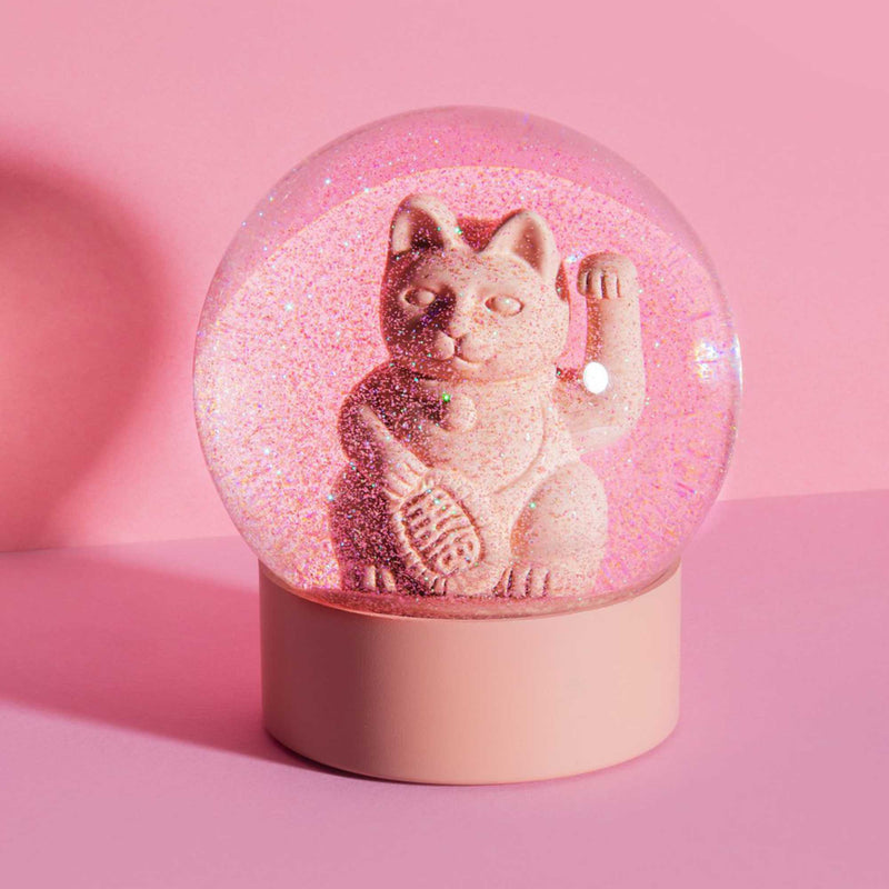 Donkey Lucky Cat Globe, pink