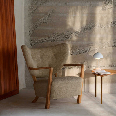 &Tradition ATD2 Wulff lounge chair, karakorum 003/oiled solid oak