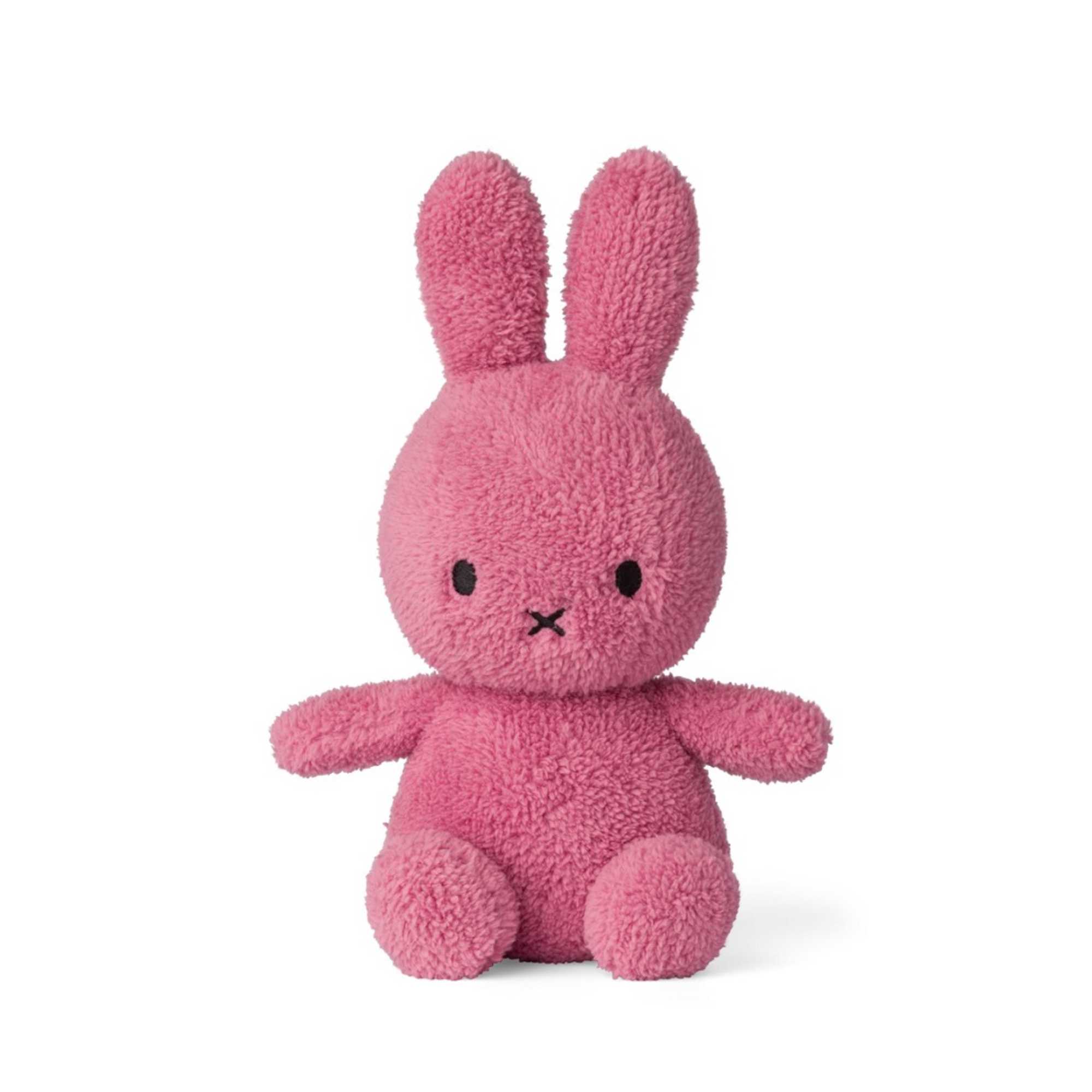 Miffy Sitting Terry soft toy, raspberry pink (23 cm)