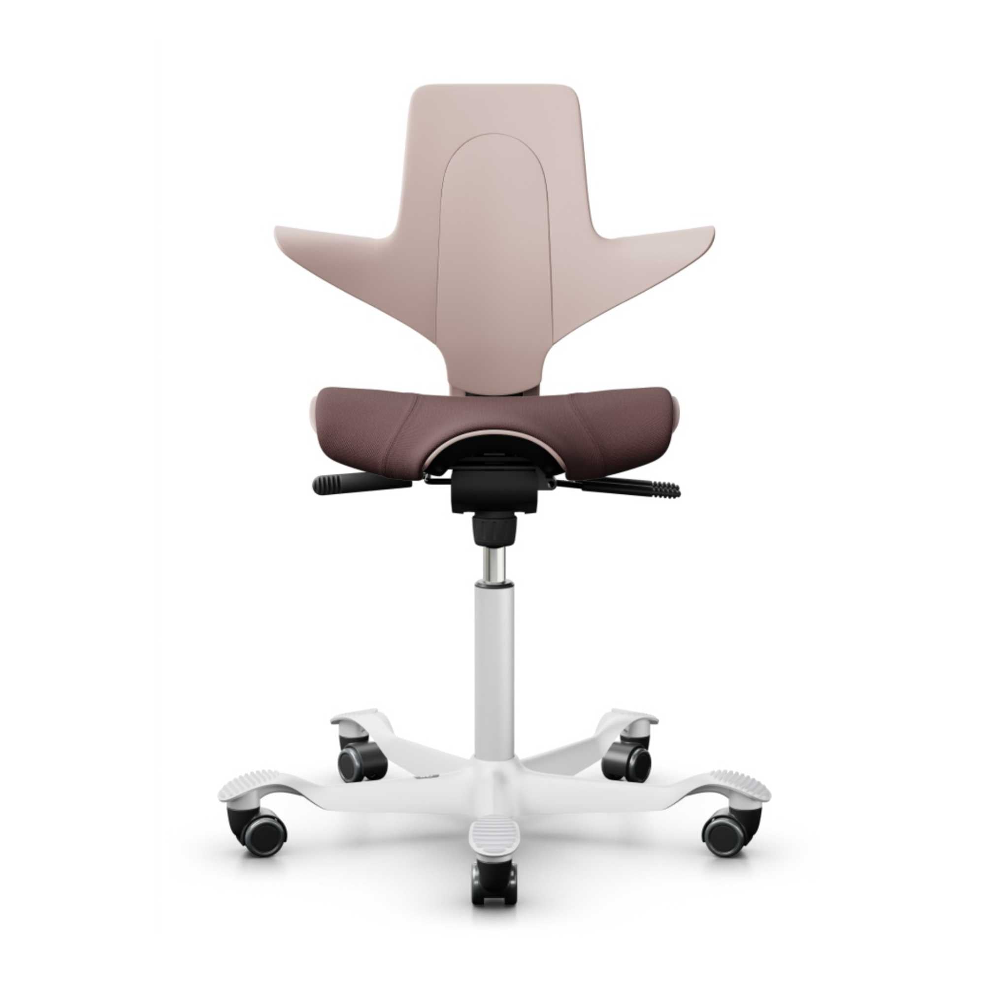 HAG Capisco Puls 8020 ergonomic chair, pink/white/brown (200 mm)