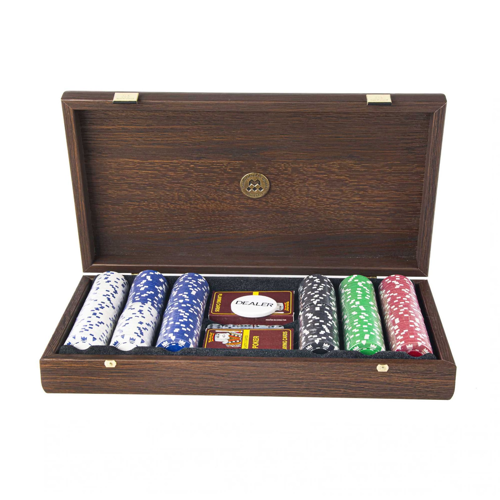 Manopoulos Poker Set, walnut/californian burl