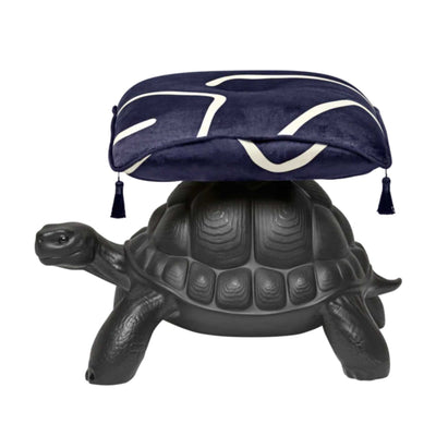 Qeeboo Turtle Carry Pouf, Black