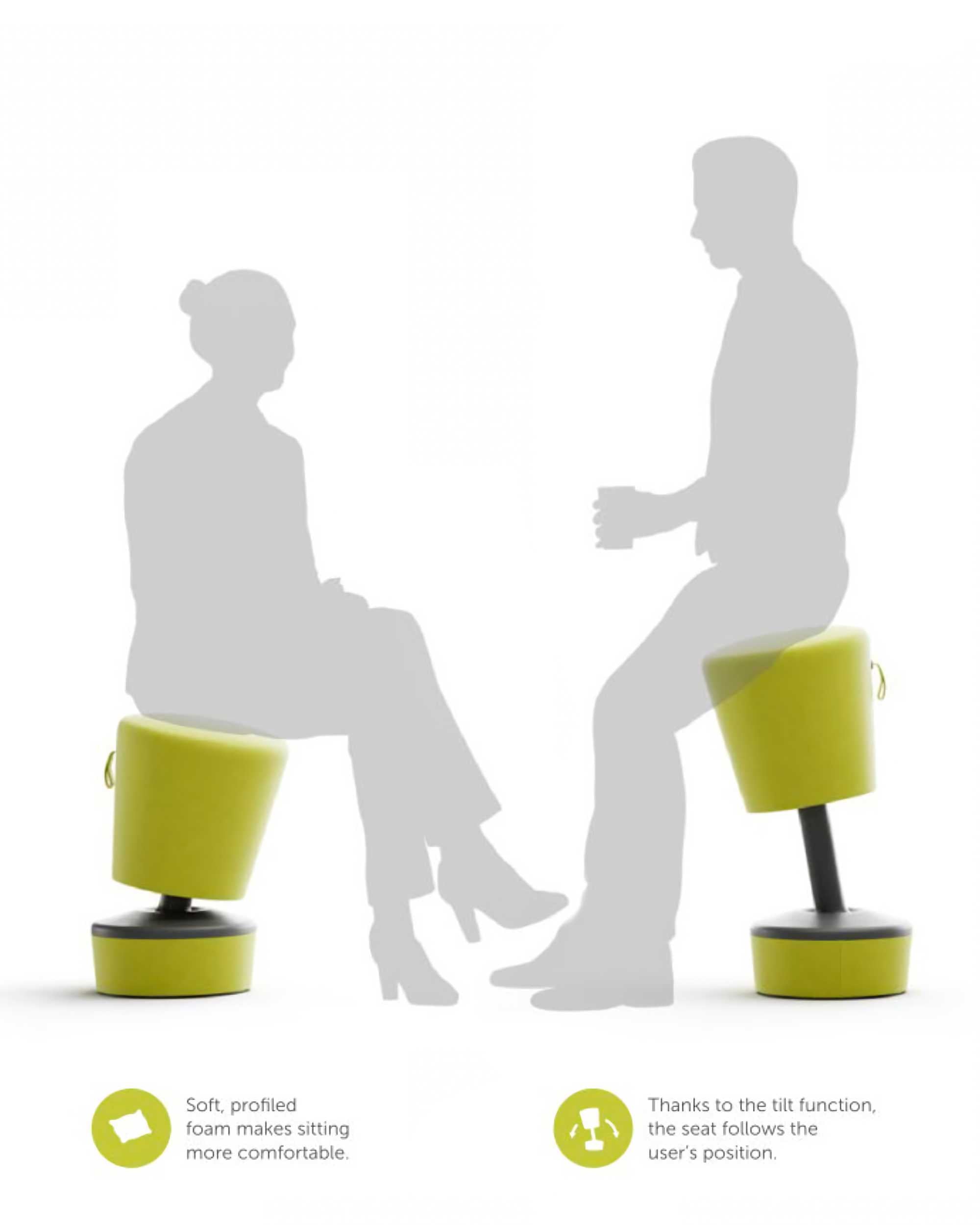 Profim Mickey Ergonomic Stool, Medly 66010/Grey