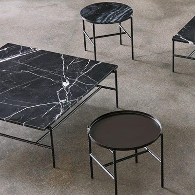 Hay Rebar Square Coffee Table, Black Marble (L100xW104 cm)