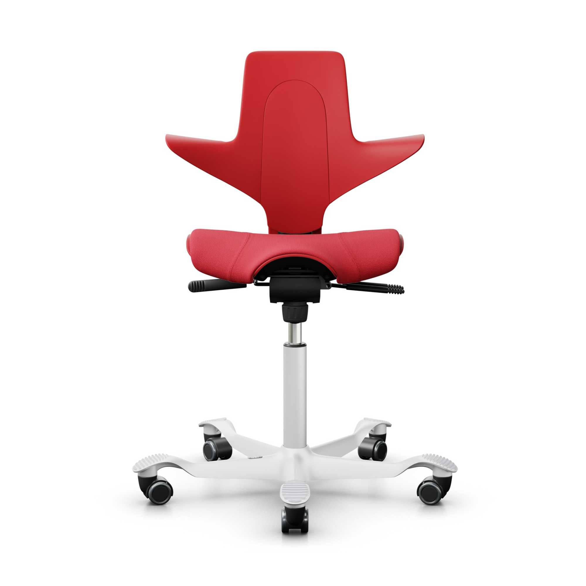 HAG Capisco Puls 8020 ergonomic chair, red/silver/red (200 mm)