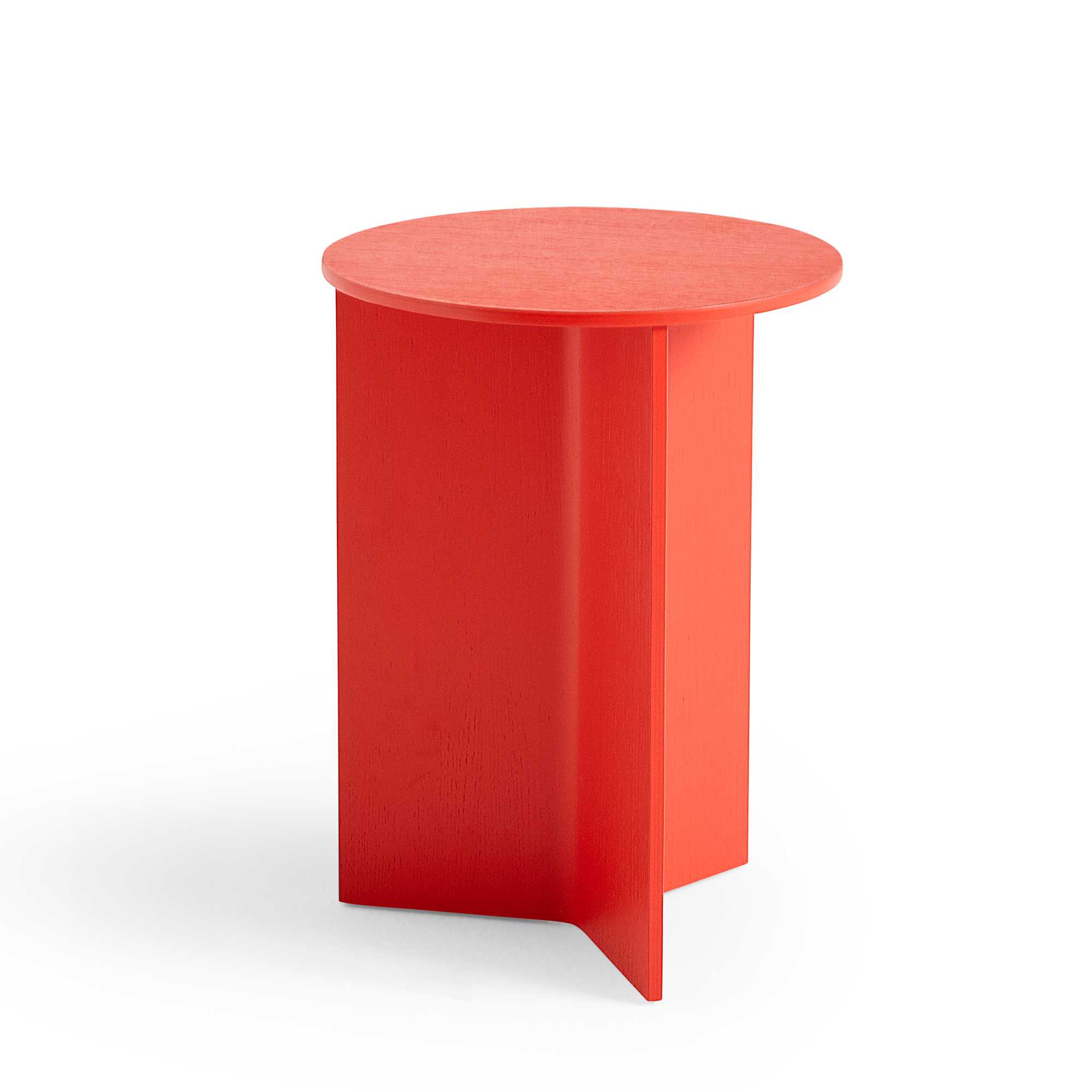 Hay Slit Side Table Wood High, candy red