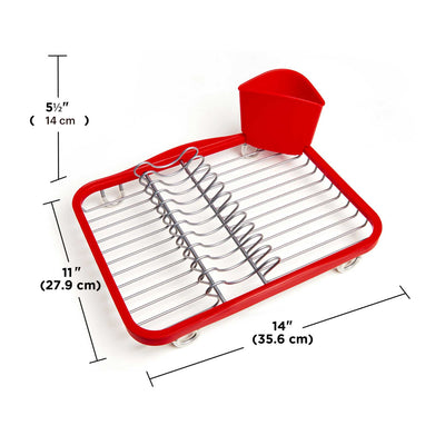 Umbra Sinkin dish rack, red