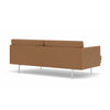 Muuto Outline Sofa 2-Seater, RefineLeatherCognac/PolishedAluminum w170xd84xh71cm