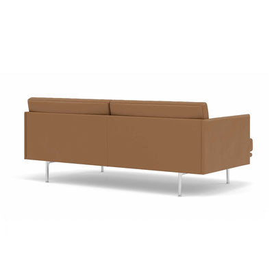 Muuto Outline Sofa 2-Seater, RefineLeatherCognac/PolishedAluminum w170xd84xh71cm