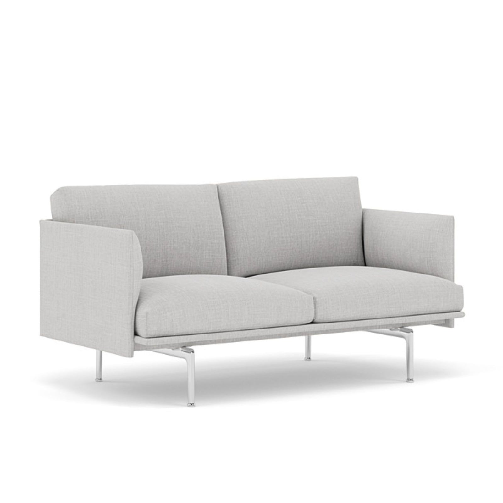 Muuto Outline Studio Sofa, Remix123/PolishedAluminum w140xd76xh71cm