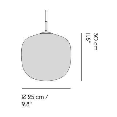Muuto Rime pendant lamp, grey (Ø25cm)