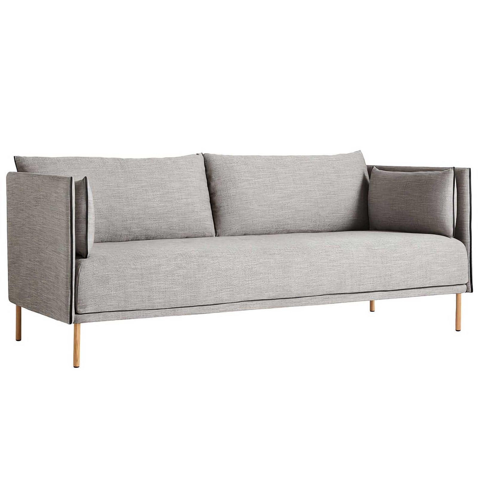 HAY Silhouette sofa 2-seater, ruskin 33/silk black/oiled oak