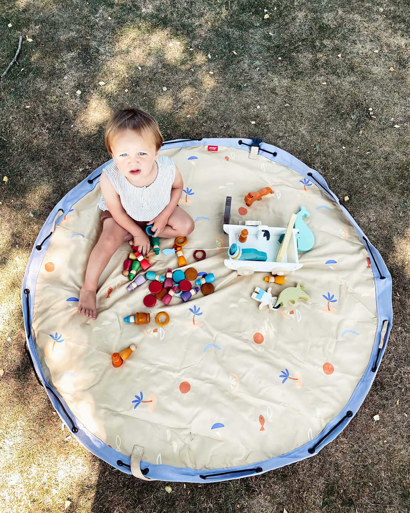 Play&Go OUTDOOR playmat and bag, sea (ø140cm)
