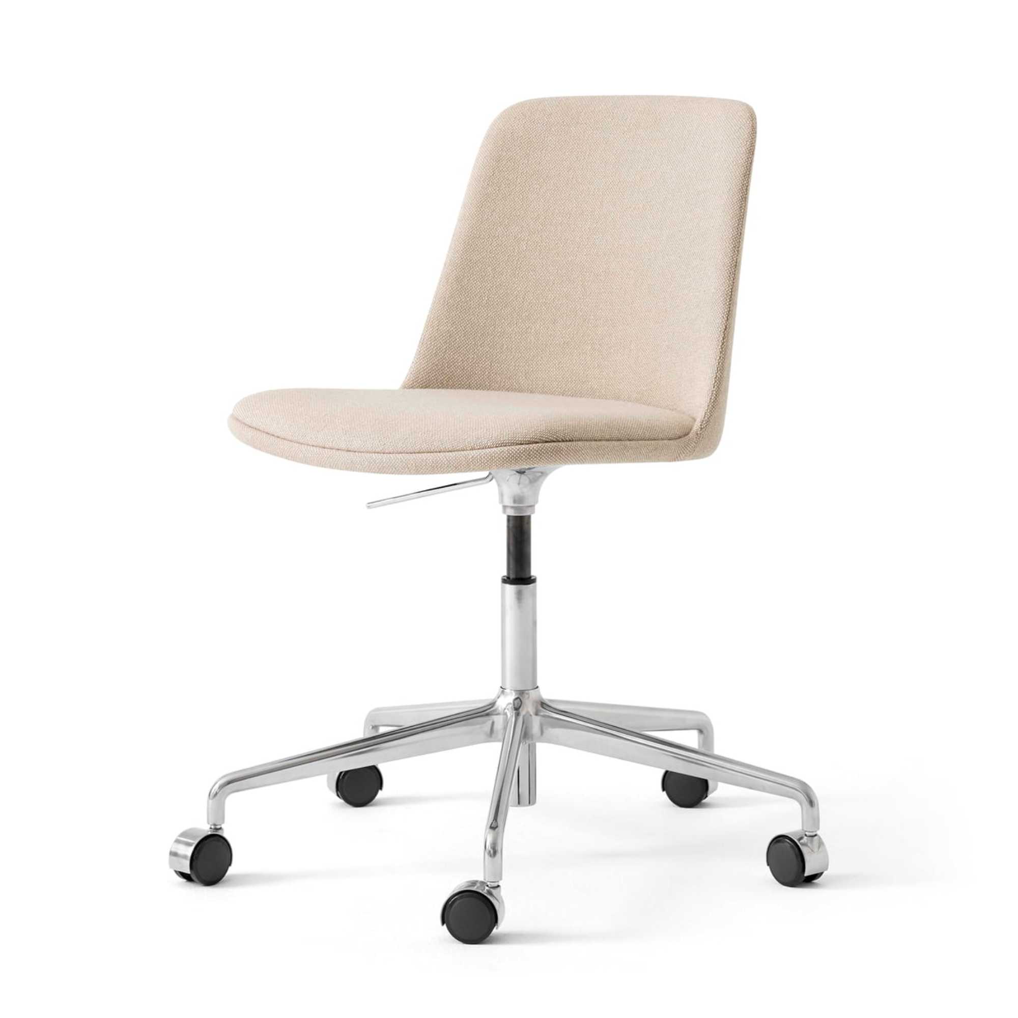 &Tradition HW31 Rely swivel chair, hallingdal 200/polished aluminium
