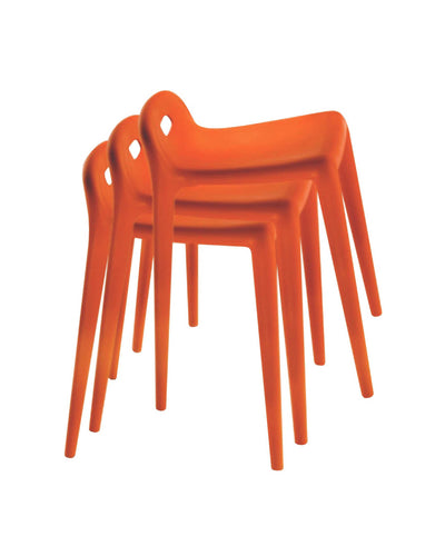 Magis Yuyu stool, orange (outdoor)