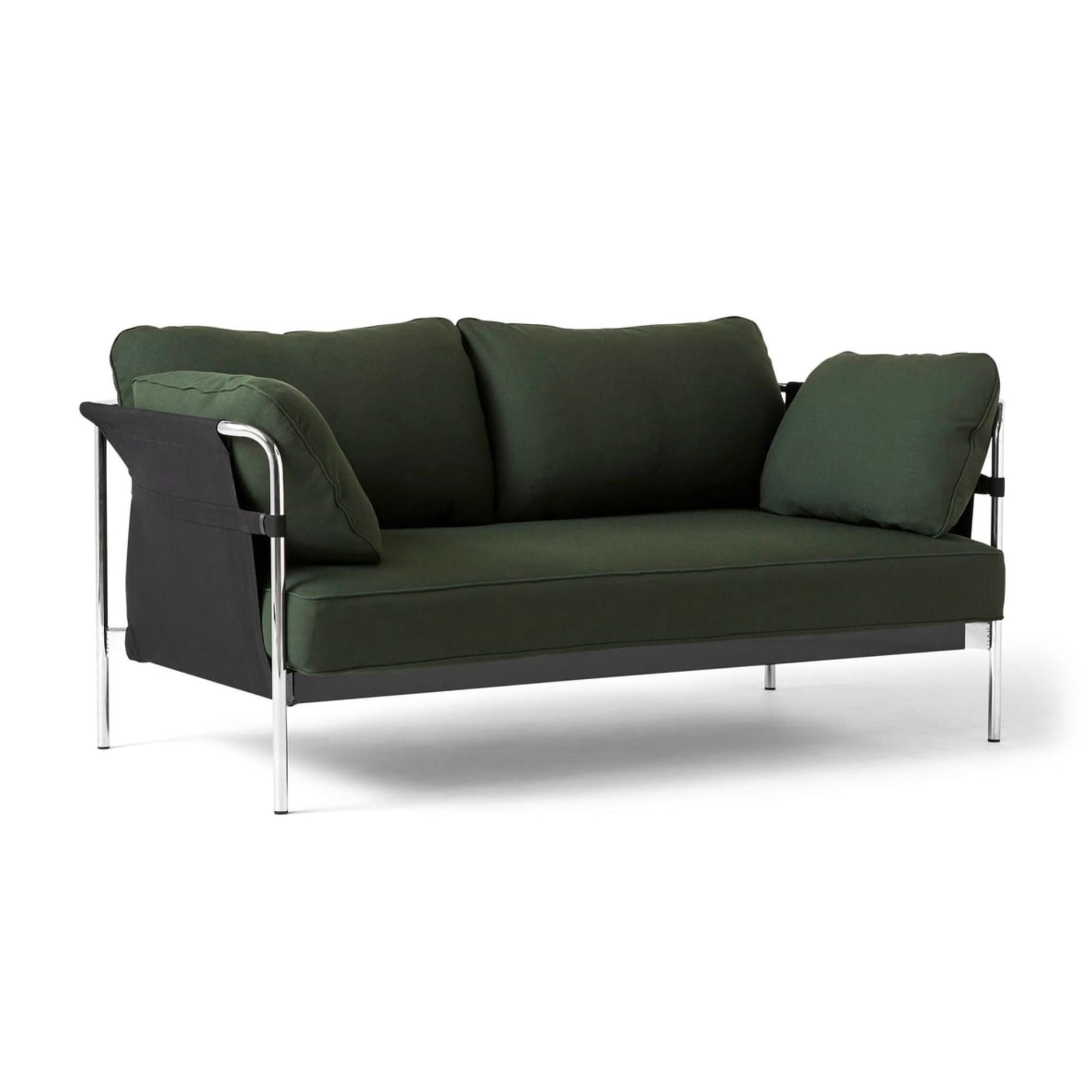 HAY Can 2-Seater Sofa 2.0, chrome - black - steelcut975