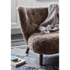 &Tradition VB1 Little Petra lounge chair, Sahara sheepskin/walnut