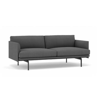 Muuto Outline Sofa 2-Seater, Remix163/Black w170xd84xh71cm