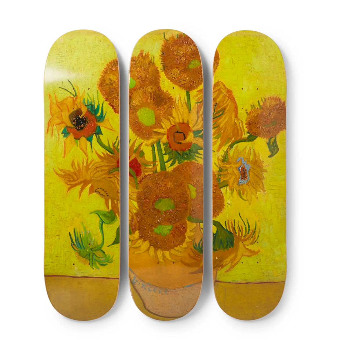 The Skateroom skateboard set, Vincent Van Gogh Sunflowers
