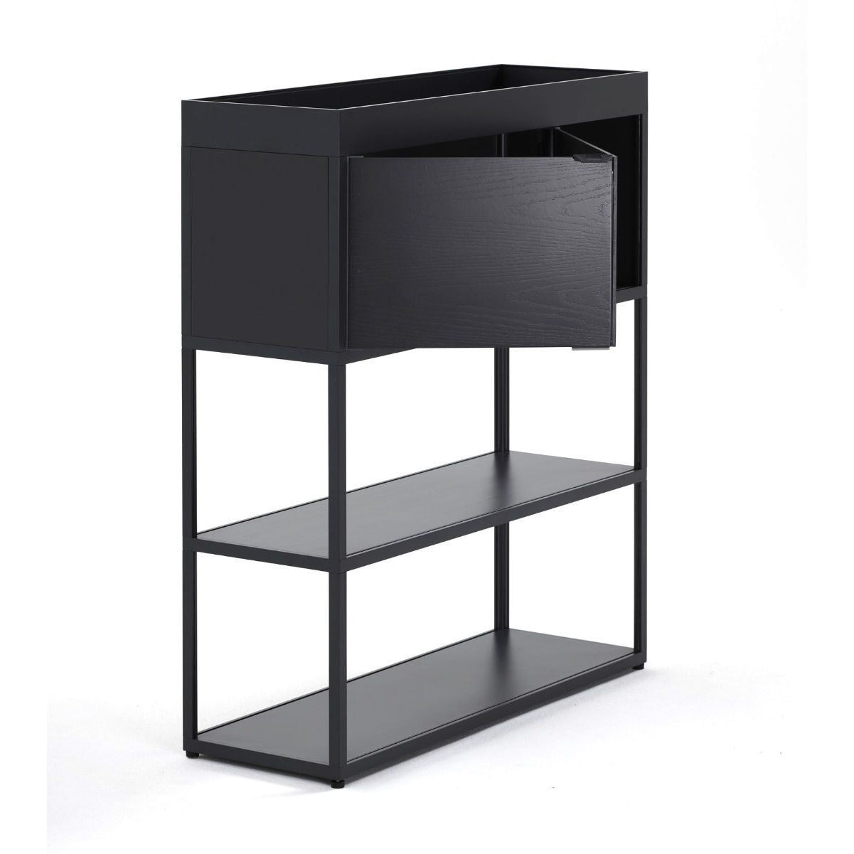 HAY New Order dresser with sliding door + tray shelf, charcoal