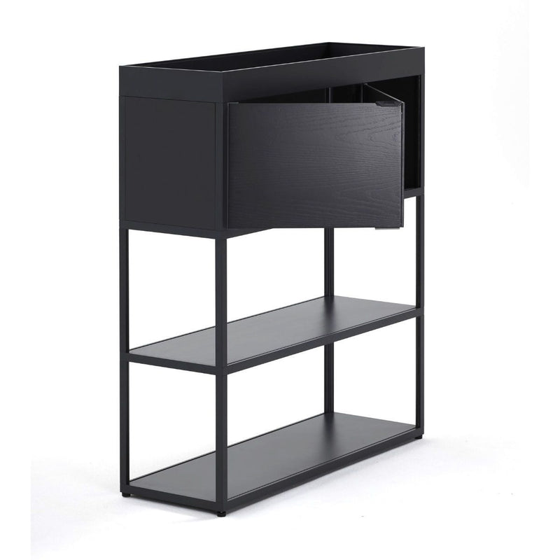 Hay New Order dresser with sliding door + tray shelf, charcoal
