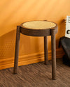 Northern Pal stool, cane mesh/ smoked oak (stackable)