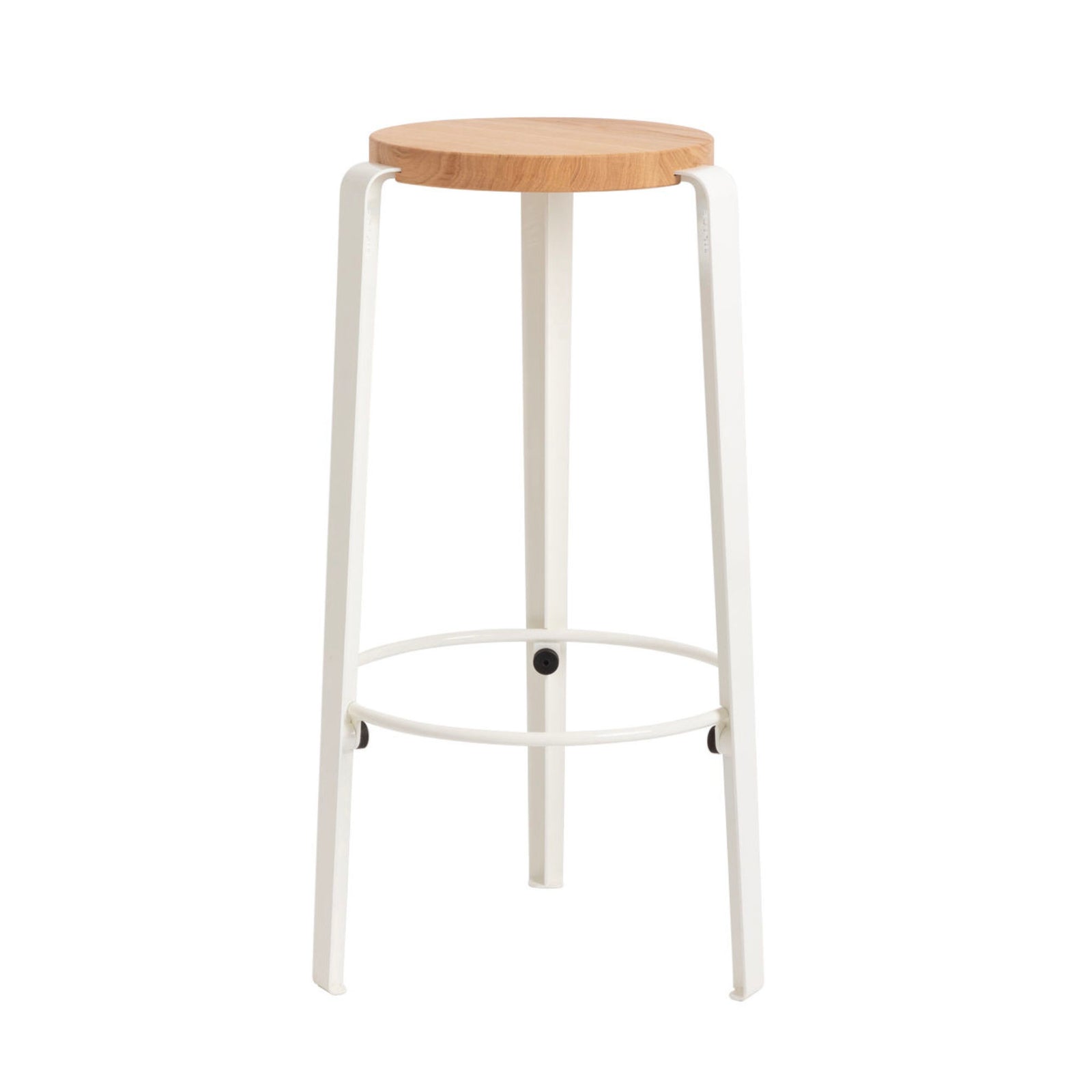 Tiptoe Big Lou bar stool, oak/cloudy white