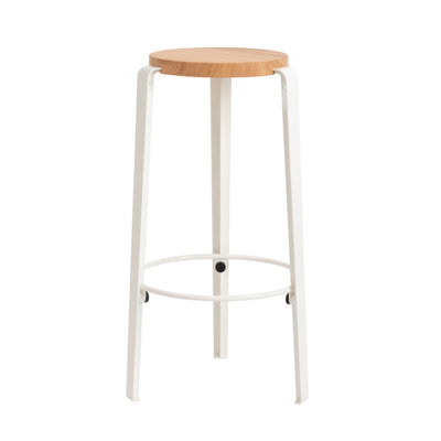 Tiptoe BIG LOU bar stool, cloudy white/oak (76 cm)