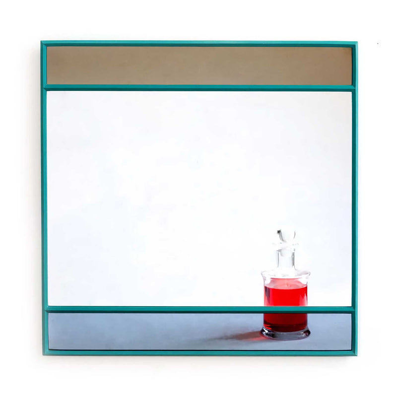 Magis Vitrail square mirror, green (50x50 cm)