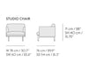 Muuto Outline Studio Chair, Ocean32/PolishedAluminum w78xd76xh71cm