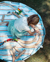 Play&Go OUTDOOR playmat and bag, stripes (ø140cm)