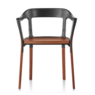 Magis Steelwood Chair by Ronan & Erwan Bouroullec - Black_American Walnut
