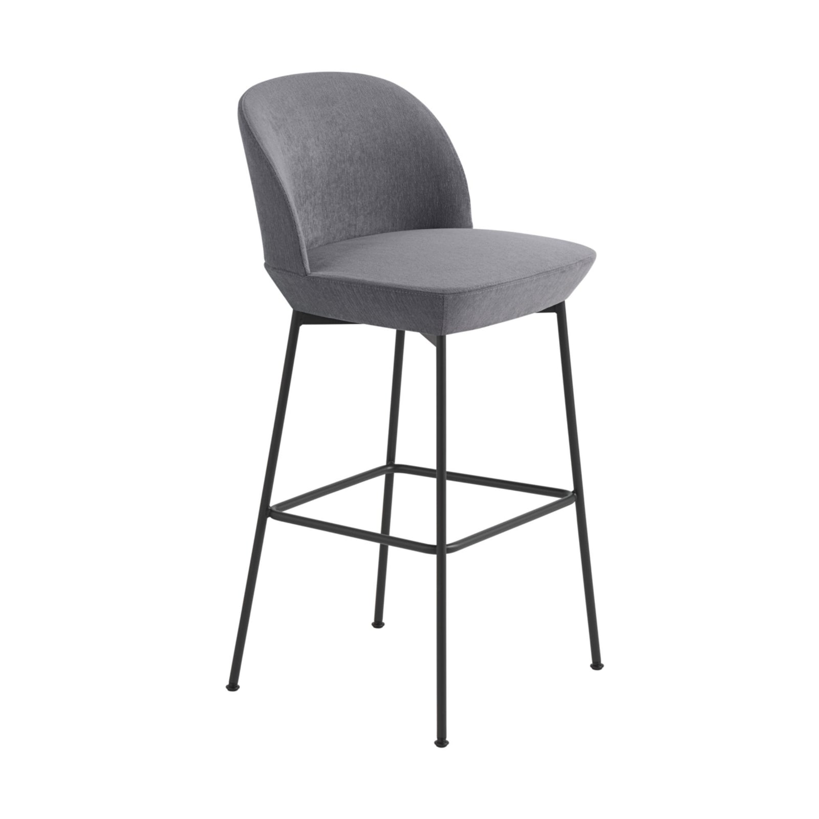 Muuto Oslo Bar Stool , Still161/Anthracite Black (75 cm)