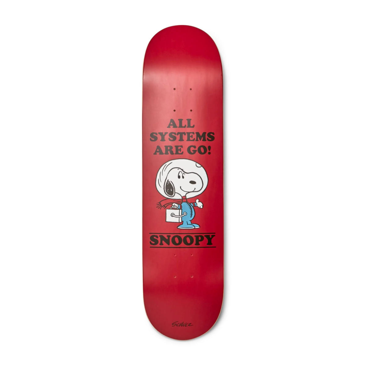 The Skateroom skateboard, Peanuts By Charles M. Schulz All Systems Are Go!