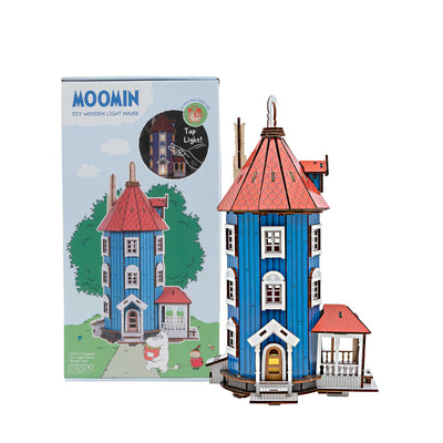 Moomin wooden DIY Moominhouse with lights (30cm)