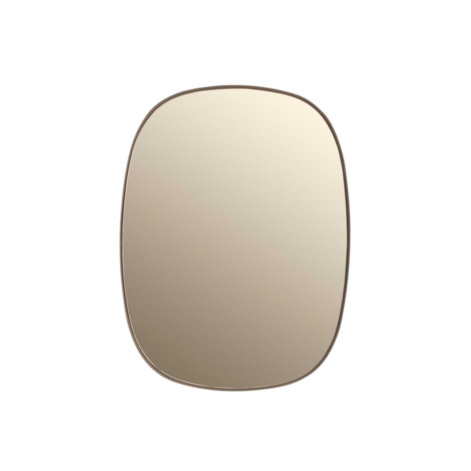 Muuto Framed mirror small, taupe/taupe glass (59x44 cm)