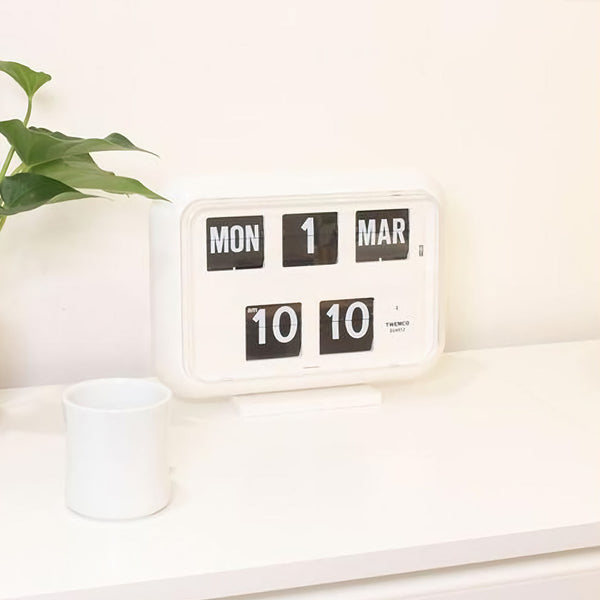 Twemco QD-35 Flip Clock, White - HOMELESS.hk