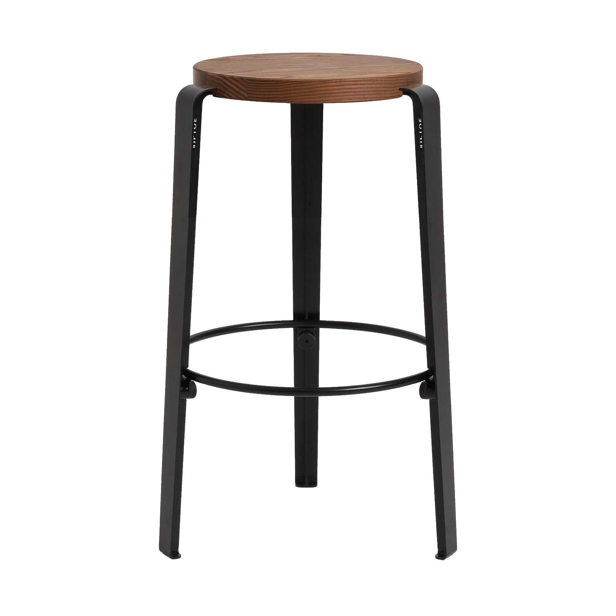 Tiptoe MI LOU counter stool, black/tinted ash (66 cm)