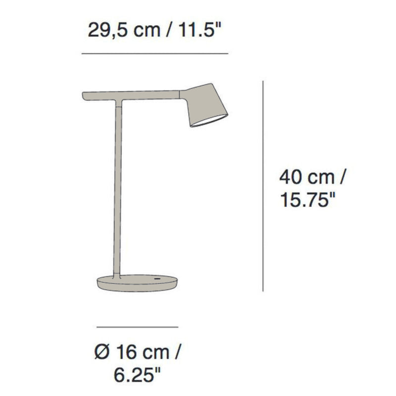 Muuto Tip Table Lamp, grey