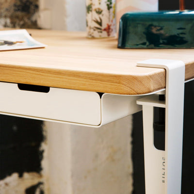 Tiptoe Monochrome Desk , Cloudy White