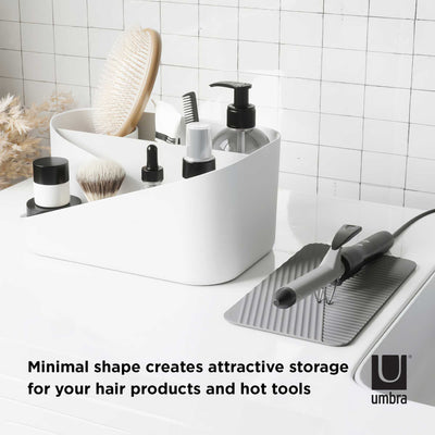 Umbra Glam Hair Tool Organiser, white
