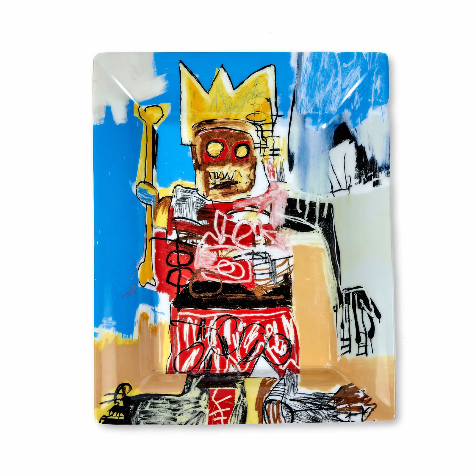 Jean-Michel Basquiat Ligne Blanche Porcelain Tray , Untitled 1982