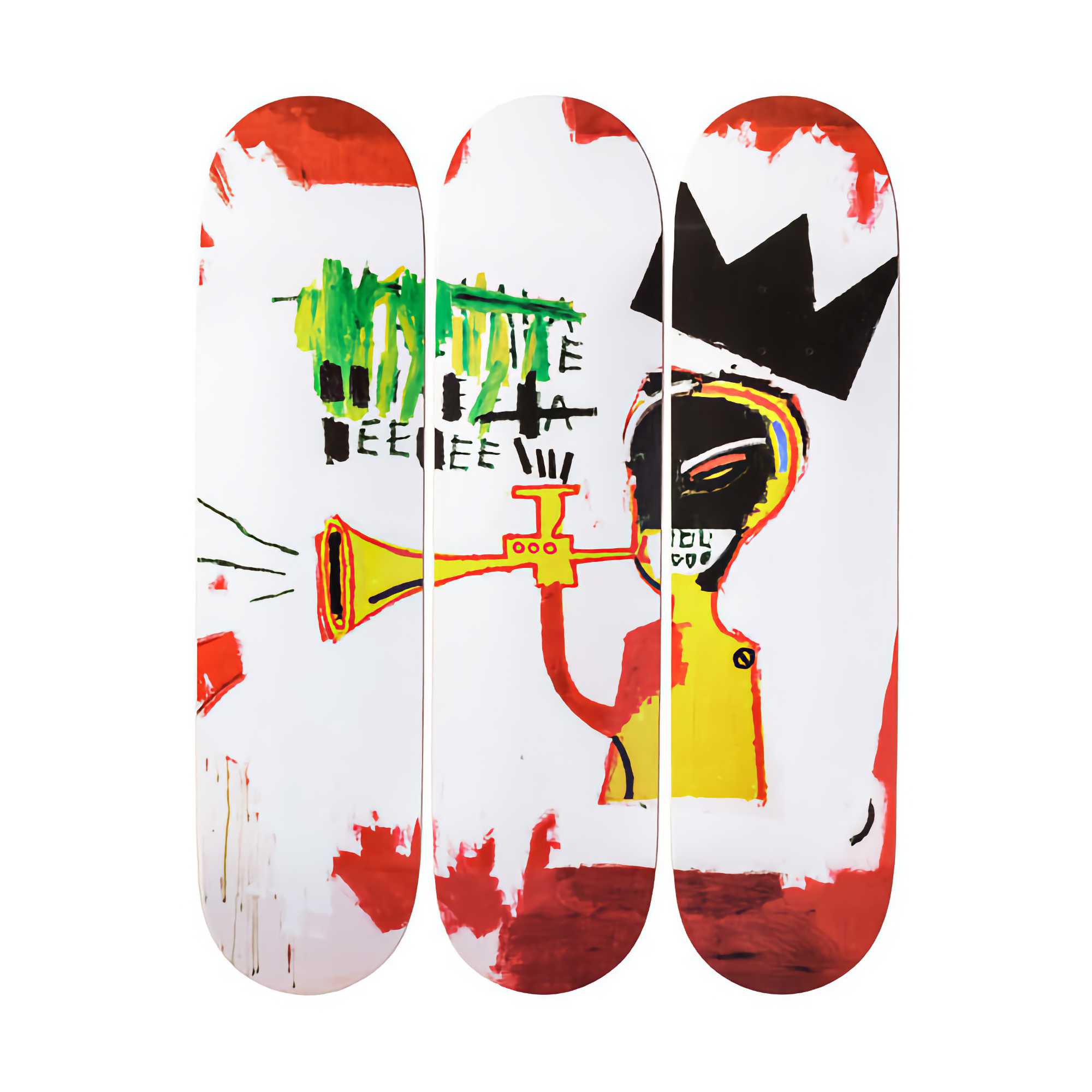 Jean-Michel Basquiat skateboard set, Trumpet (set-of-3))