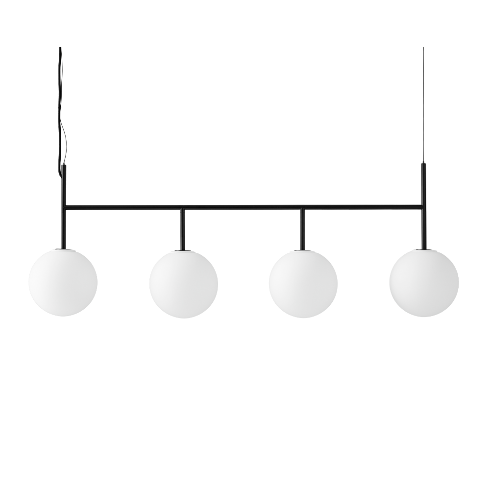Audo Copenhagen TR Bulb Suspension Frame , Black/Matte Opal Bulb