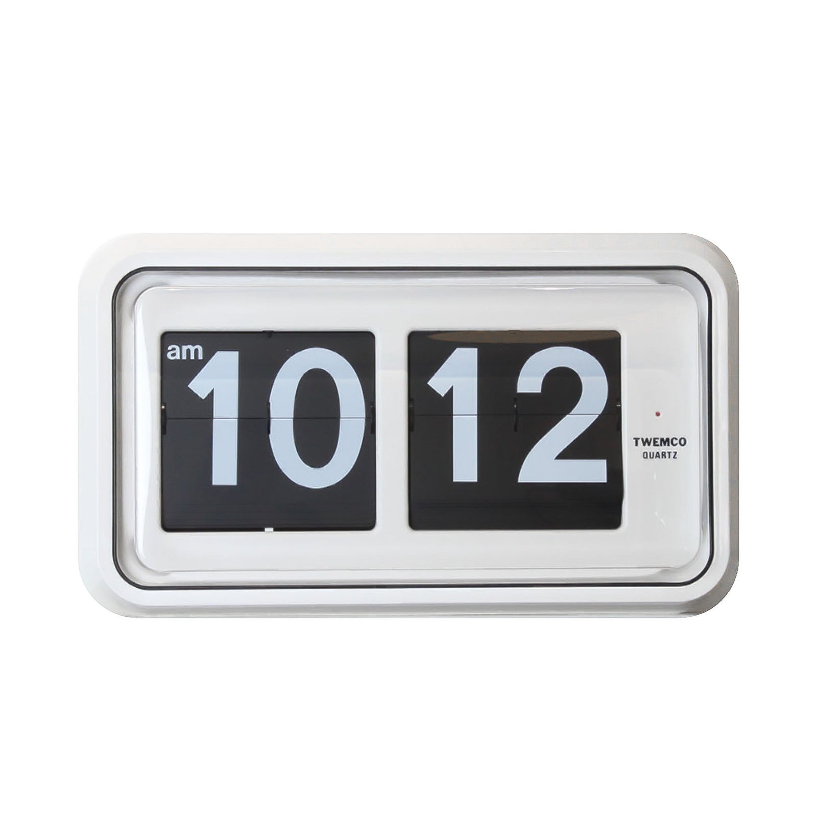Twemco BQ-100 Jumbo Flip Clock, White