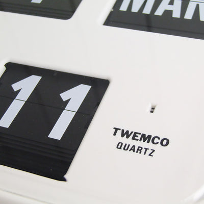 Twemco QD-35 Flip Clock, White