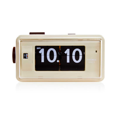 Twemco AL30 alarm flip clock, beige