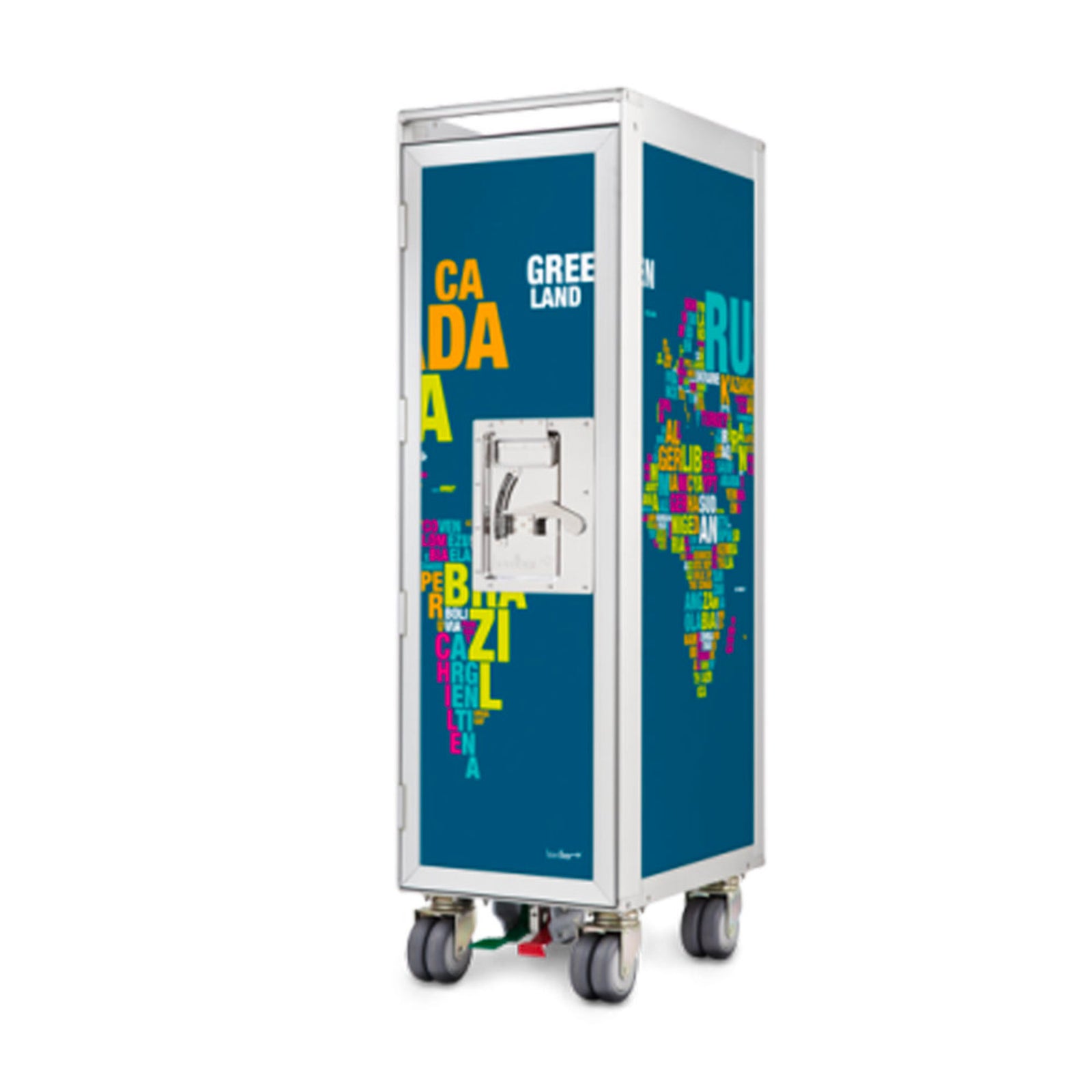 Bordbar Trolley Typomap Blue