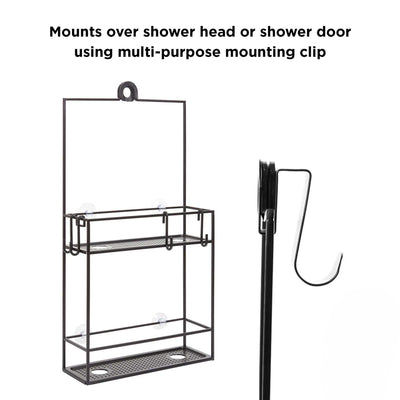 Umbra Cubiko shower caddy, black